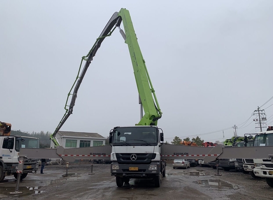 Used Concrete Trailer Pump Zoomlion Benz 56m 150 M3/H