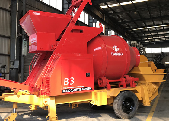 SAE Approval 100 Meters Concrete Mixer And Pumping Machine For Construction
