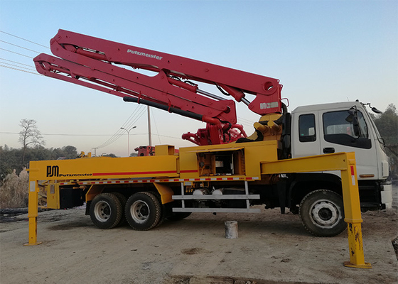 38 Meter Used Truck Concrete Pump , Putzmeister Boom Pump 140m3/H 265KW
