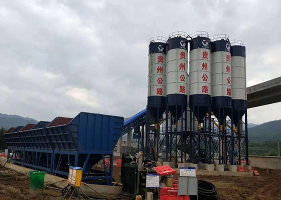 BANGBO 75m3/H Concrete Batching Systems , Twin Shaft Mixer Batching Plant