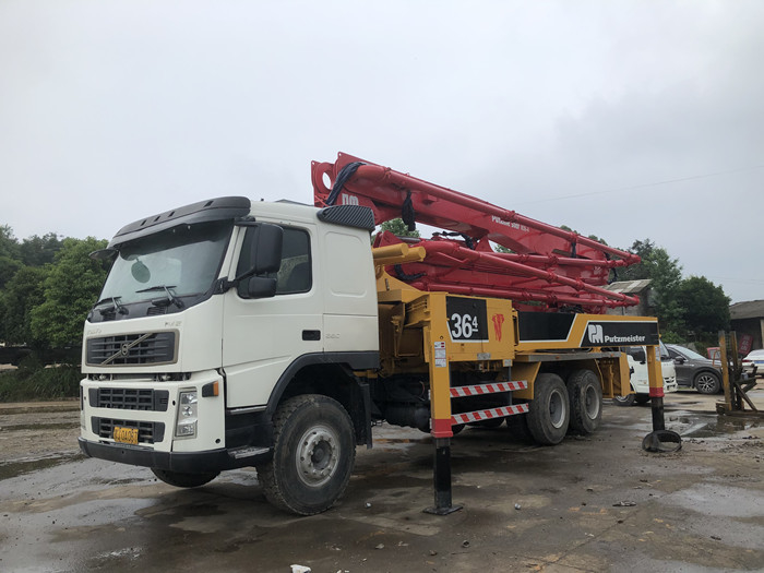 Second Hand 36M Putzmeister Concrete Pump Truck With Volvo