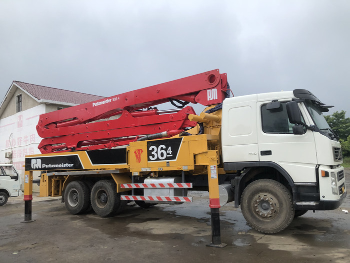 Second Hand 36M Putzmeister Concrete Pump Truck With Volvo
