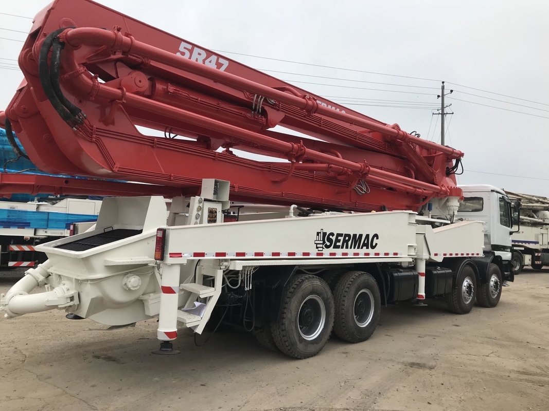 High Functioning Concrete Trailer Pump Sermac 47m Benz Used Concrete Pump Truck