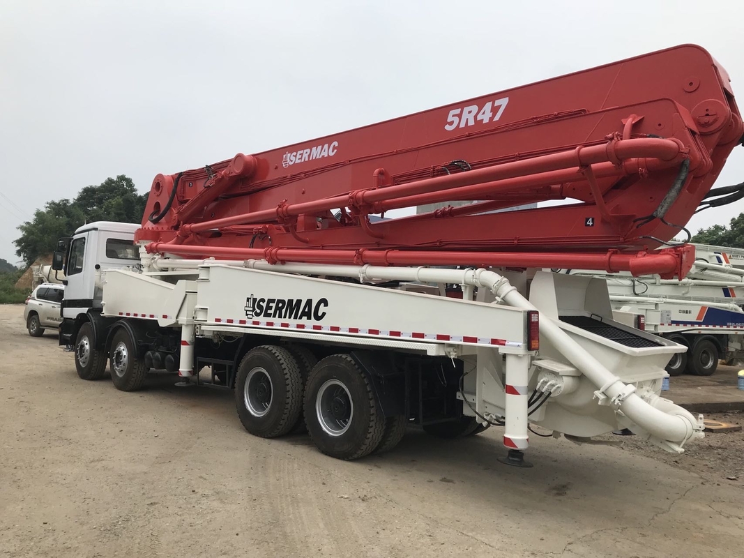High Functioning Concrete Trailer Pump Sermac 47m Benz Used Concrete Pump Truck