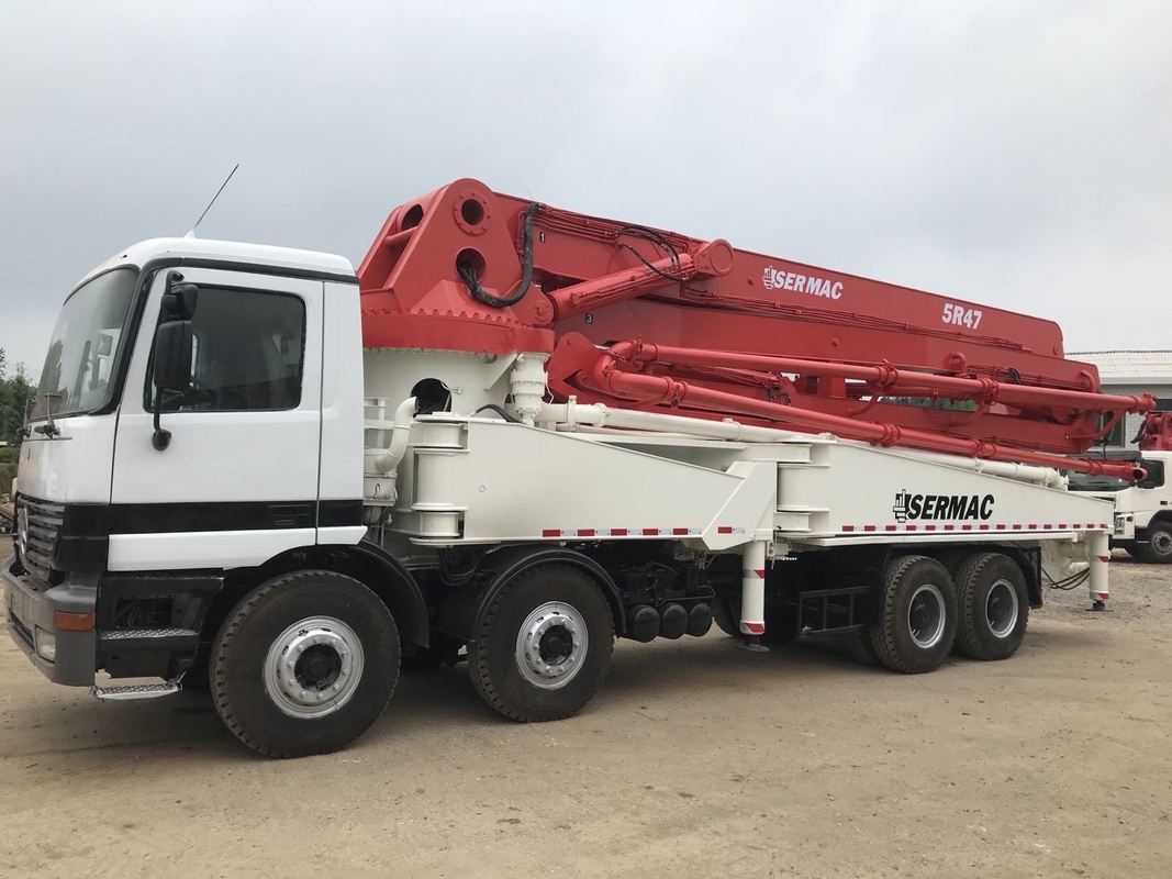 High Functioning Concrete Trailer Pump Sermac 47m Benz Used Concrete Pump Truck