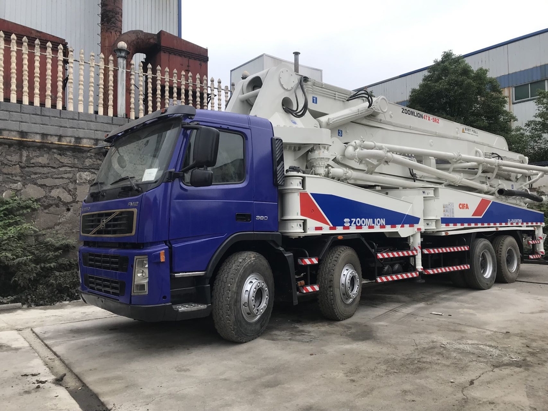 Concrete Trailer Pump Boom Pump Truck Zoomlion 47m Volvo Used Pump Truck