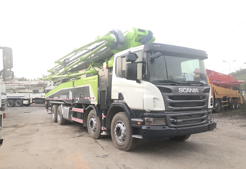 DC1206 Zoomlion Scania gebruikte Concrete Pompvrachtwagen 56m 120 M3/H