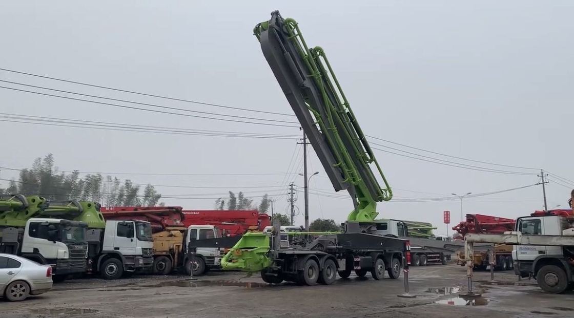 Used Concrete Trailer Pump Zoomlion Benz 56m 150 M3/H