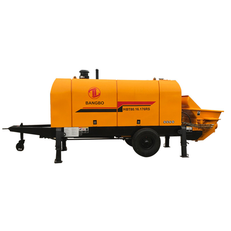 BANGBO 16MPa 80m3/h New Concrete Pump , Mini Cement Pump With Diesel Engine