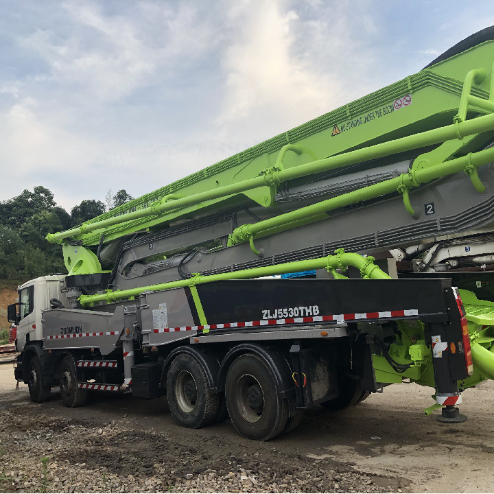 Large 56m Used Concrete Pump Truck 600L Hopper Well Maintenanced