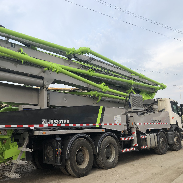 Large 56m Used Concrete Pump Truck 600L Hopper Well Maintenanced