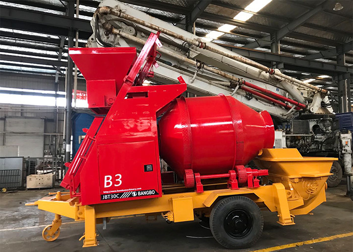 40m3/H 100M New Concrete Pump With Mixer Small Size High Safety
