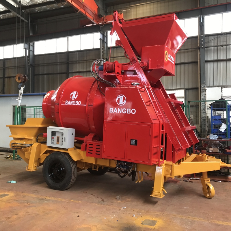 40m3/H 100M New Concrete Pump With Mixer Small Size High Safety