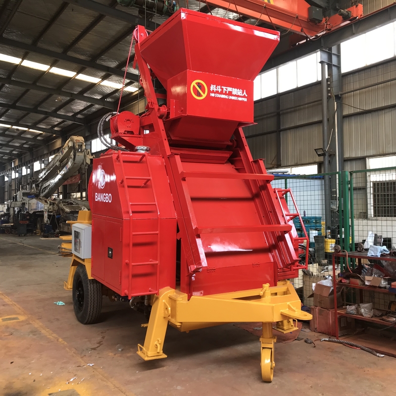 40m3/H 100M New Concrete Pump With Mixer Small Size High Safety