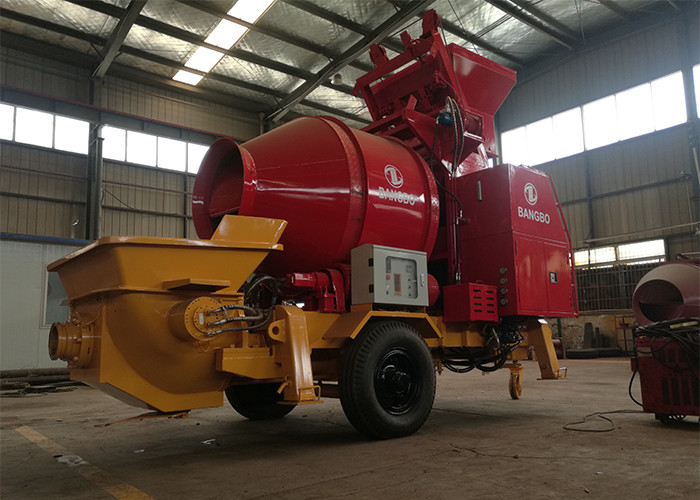 62kw 30m3/H Concrete Pump With Mixer Machine , Diesel Concrete Pump High Mobility
