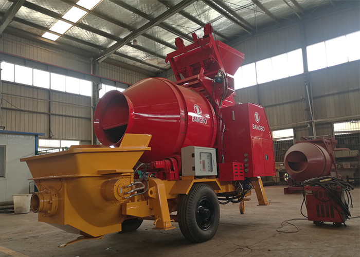 SAE Approval 100 Meters Concrete Mixer And Pumping Machine For Construction