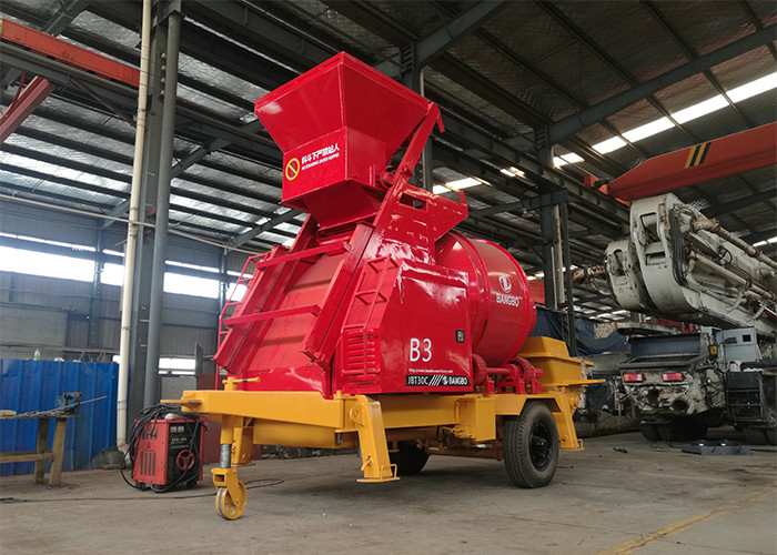 SAE Approval 100 Meters Concrete Mixer And Pumping Machine For Construction