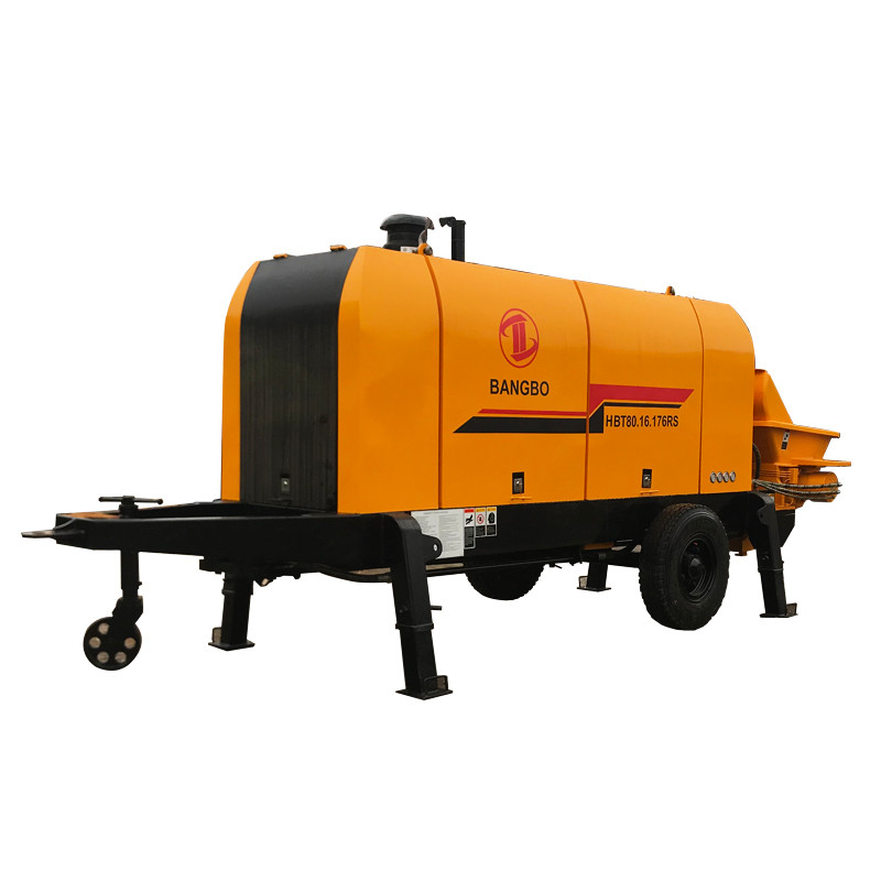 176KW 130 Meter New Concrete Pump , Concrete Pouring Pump Orange