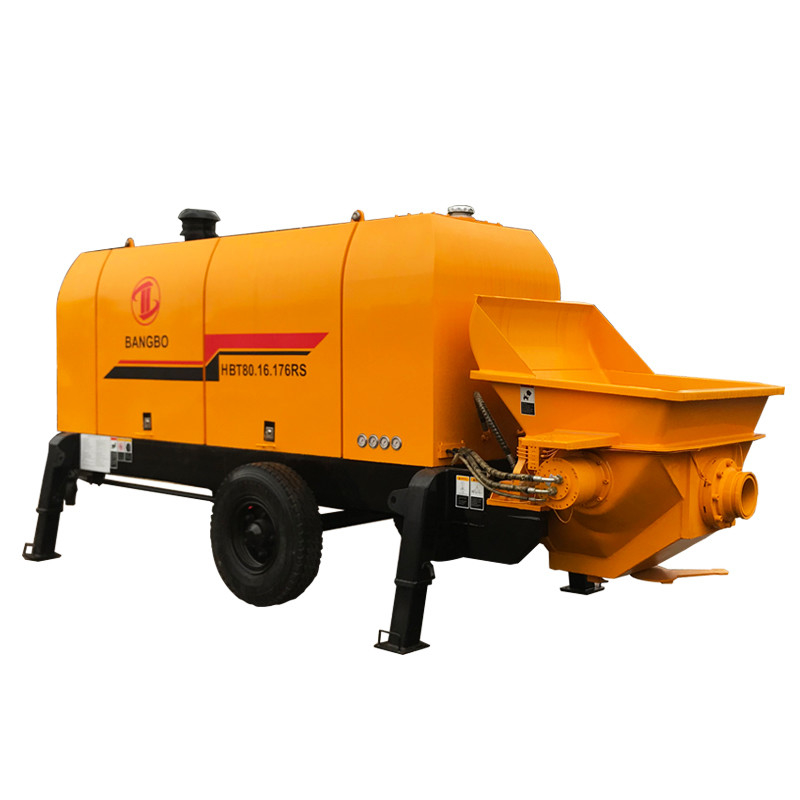 80CBM/H 16MPa Mini Concrete Mixer With Pump , Stationary Concrete Pump