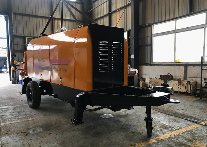 130M 80M3/H Concrete Pump Machine Stationary Hydraulic Orange