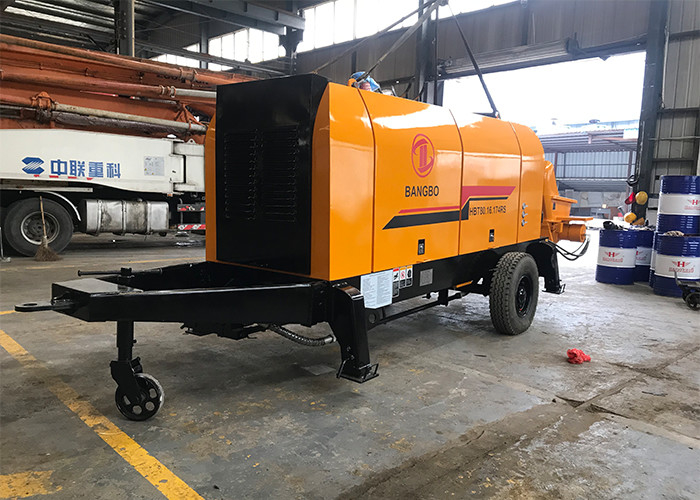 130M 80M3/H Concrete Pump Machine Stationary Hydraulic Orange
