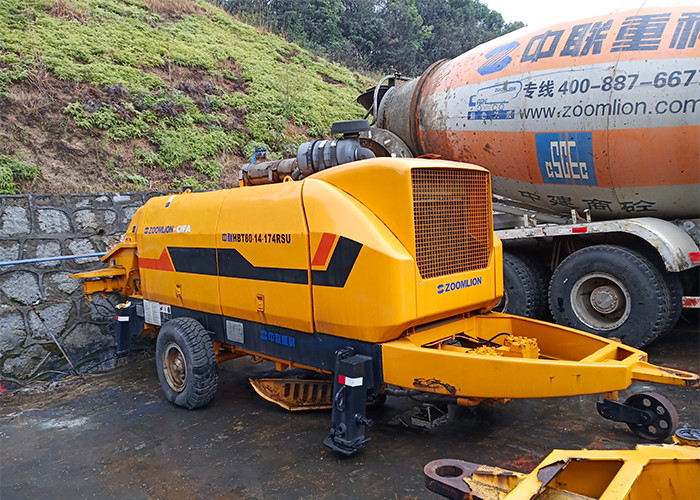 85m3/H 174kw Used Concrete Trailer Pump Intelligent Control Small