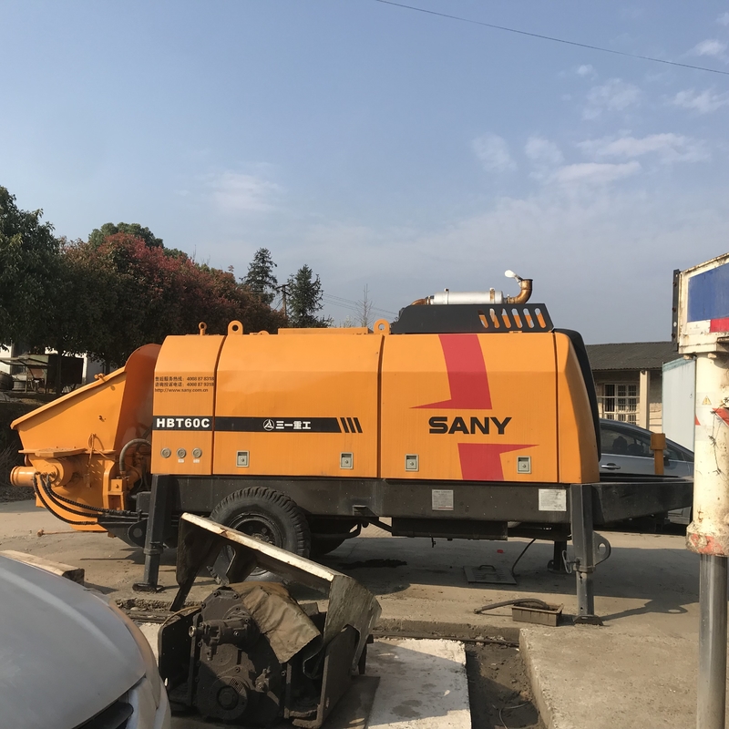 400M 115KW Used Concrete Trailer Pump , Sany Trailer Mounted Concrete Pump