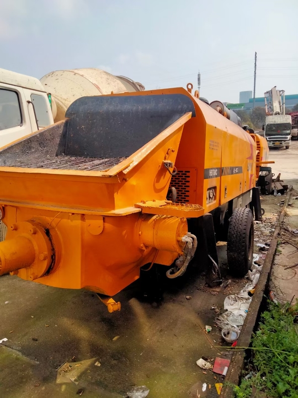 220 Meter 80m3/H Used Concrete Trailer Pump Portable Small With SAE Certificate