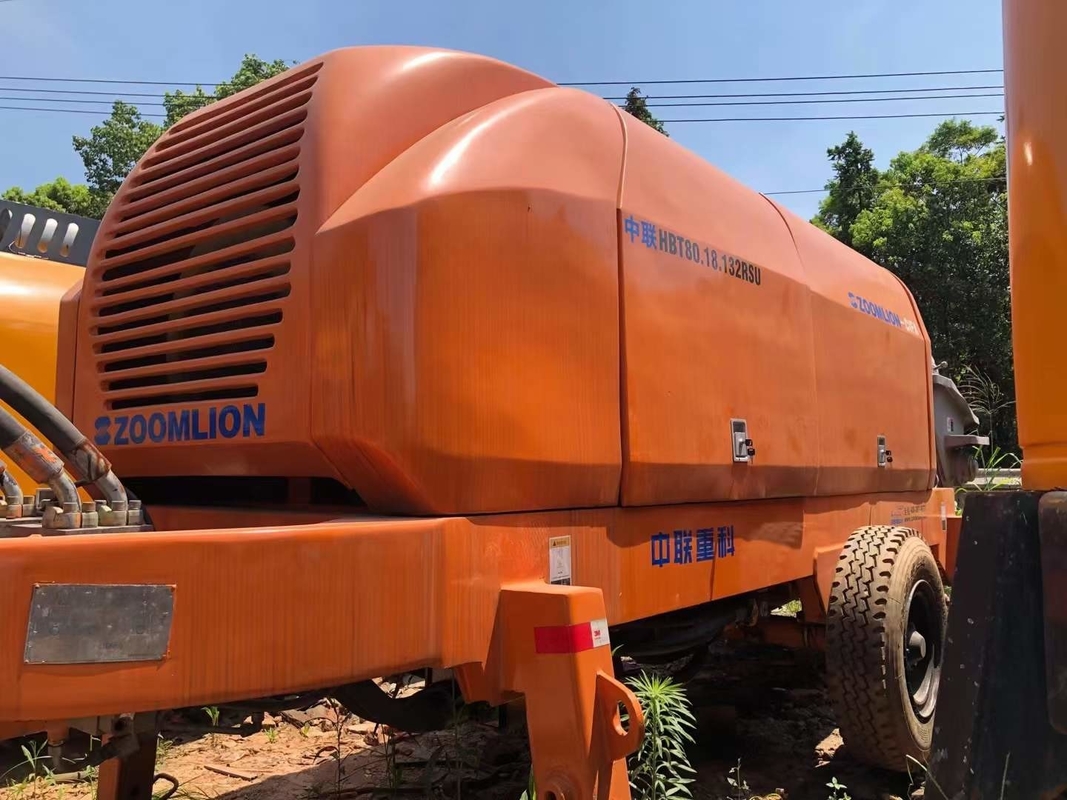 80CBM 8Mpa Used Concrete Trailer Pump Electric Hydraulic Stationary