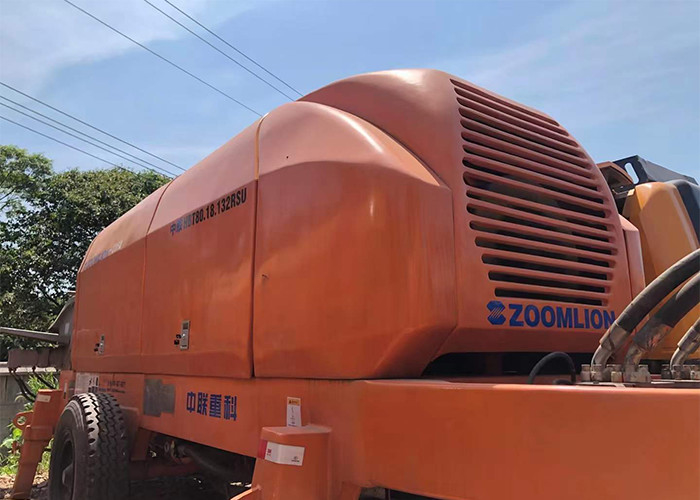 80CBM 8Mpa Used Concrete Trailer Pump Electric Hydraulic Stationary