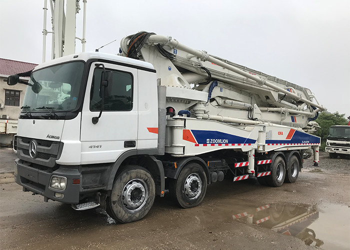 150M3/H 52m Concrete Boom Truck Second Hand Remanufactured White 300KW