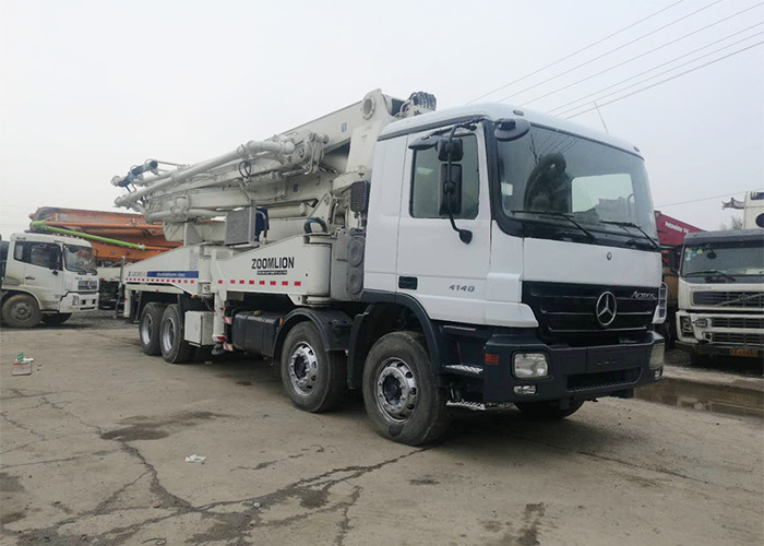 300KW 50m Actros 4141 Concrete Lorry With Pump 2008 Year Large Capacity
