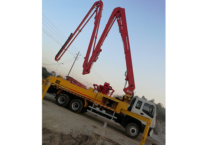 38 Meter Used Truck Concrete Pump , Putzmeister Boom Pump 140m3/H 265KW