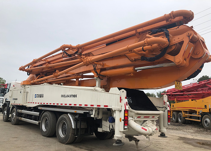 52 Meter ZLJ5430THBK Concrete Boom Truck , Cement Transportation Truck