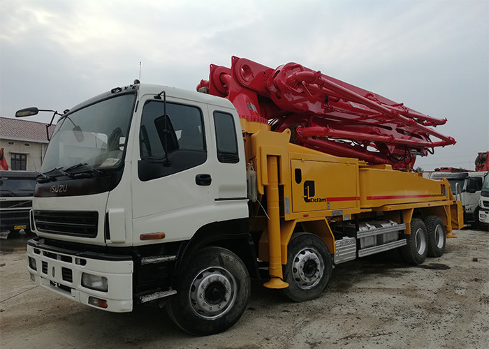 46m 287kw Putzmeister Used Cement Truck Heavy Duty Red And Orange