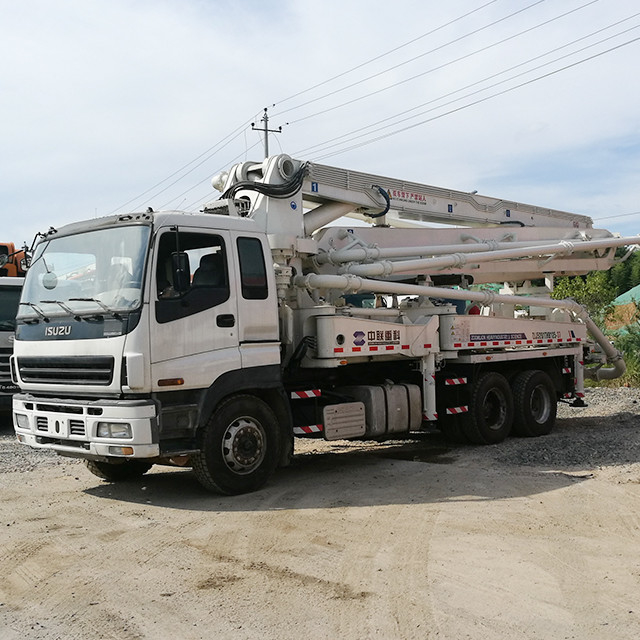 265KW 37m Refurbished Beton Pump Isuzu Truck Mounted Good Condition