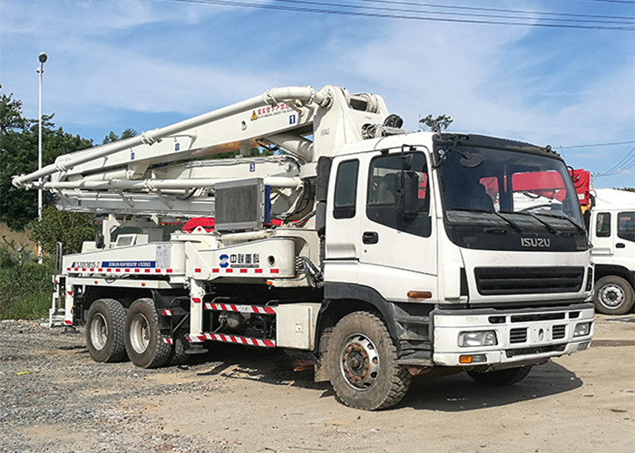 265KW 37m Refurbished Beton Pump Isuzu Truck Mounted Good Condition