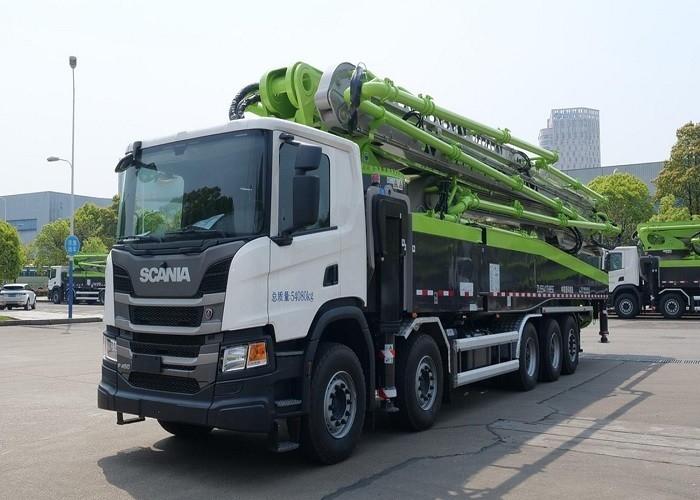 180CBM/H 66m 331KW Boom Pump Truck Scania P450 Chassis High Pressure Pumping