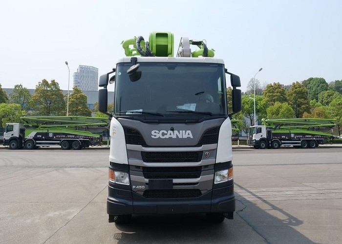 180CBM/H 66m 331KW Boom Pump Truck Scania P450 Chassis High Pressure Pumping