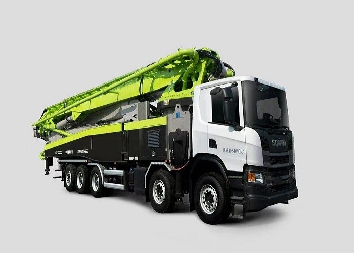 180CBM/H 66m 331KW Boom Pump Truck Scania P450 Chassis High Pressure Pumping