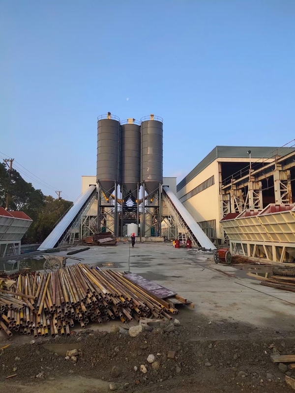 60m3 150Kw Portable Concrete Batch Plant Advanced Electrical 60m3/H