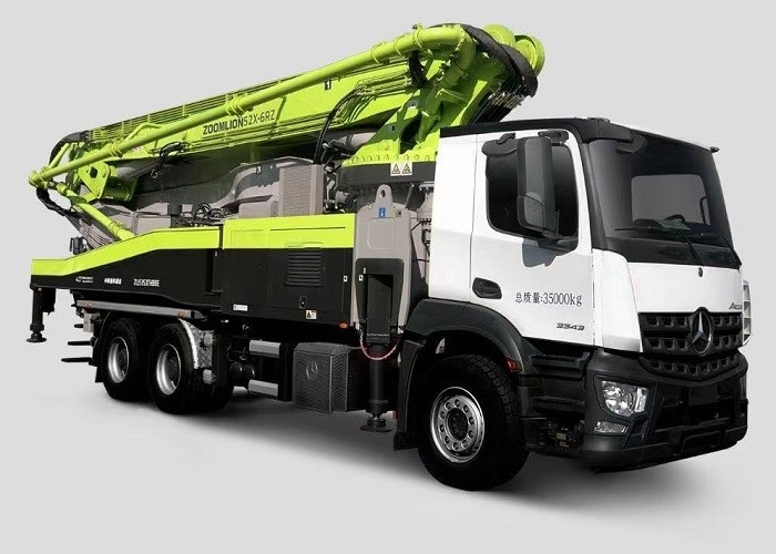 Safety Frame 52m Concrete Boom Pump Truck Euro 6 Emission 3 Axis