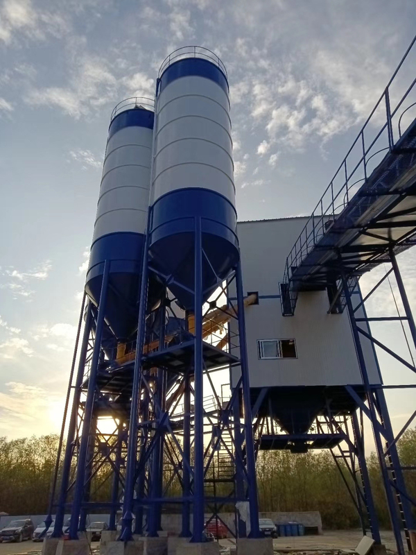ISO9001:2008 25m3 Cement Mixing Plant Electric Mini Size Customized