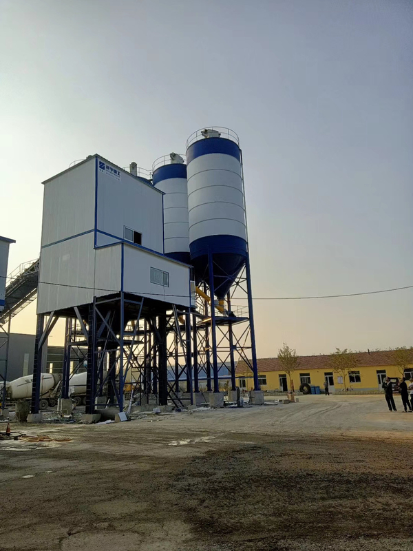 ISO9001:2008 25m3 Cement Mixing Plant Electric Mini Size Customized