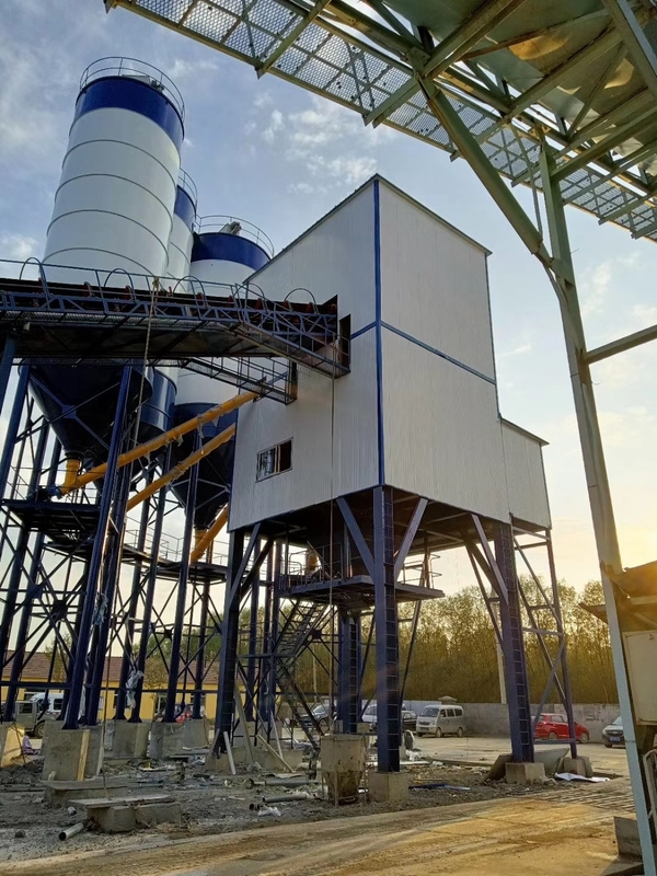 ISO9001:2008 25m3 Cement Mixing Plant Electric Mini Size Customized
