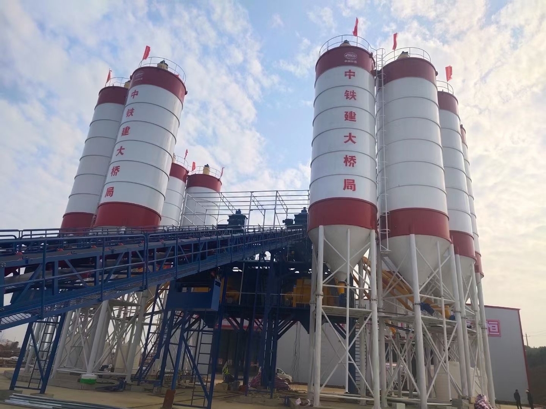 90m3/H HZS90 Concrete Batching Plant Dry Automatic Control System