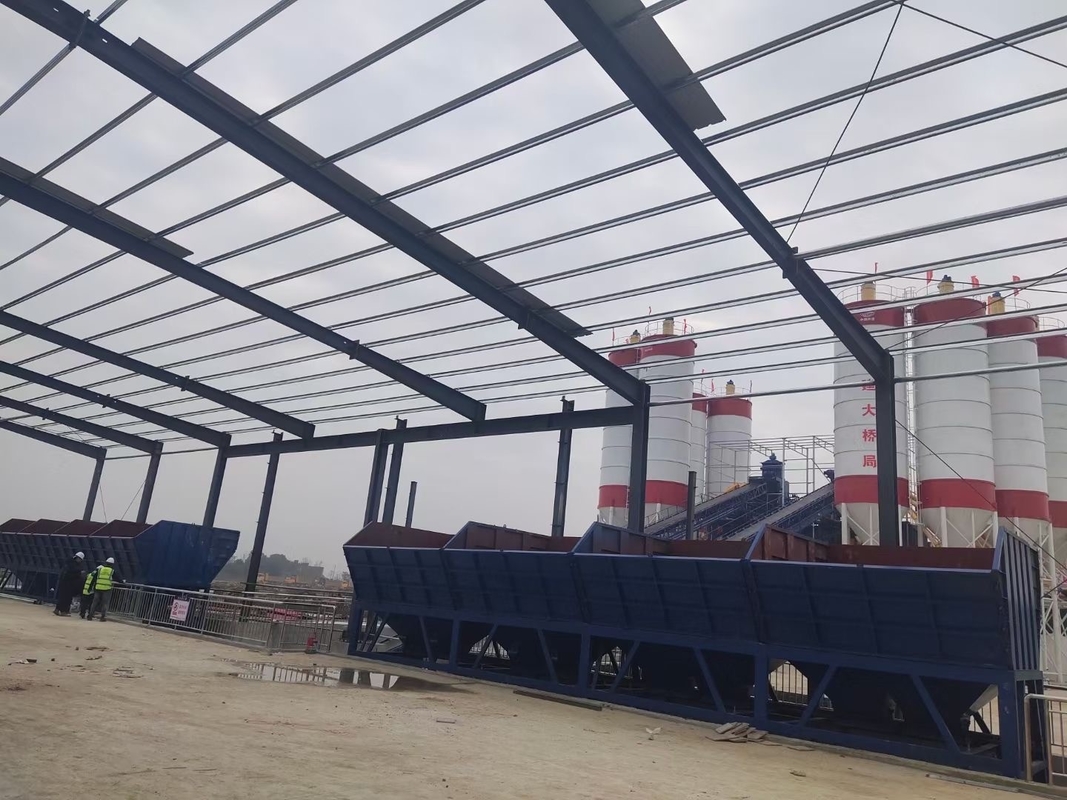 90m3/H HZS90 Concrete Batching Plant Dry Automatic Control System