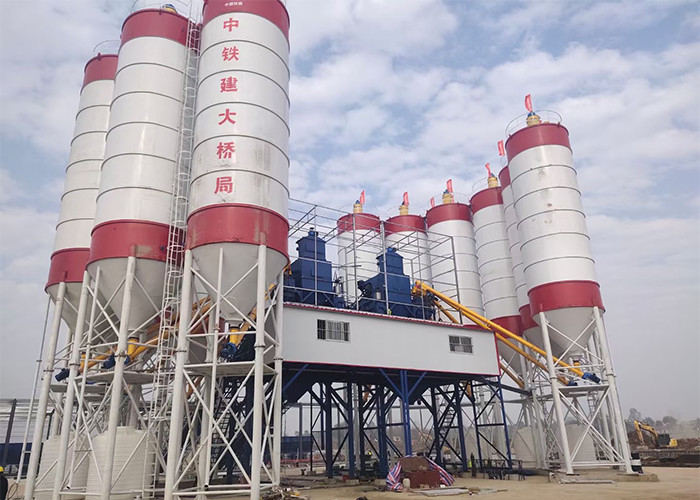 90m3/H HZS90 Concrete Batching Plant Dry Automatic Control System