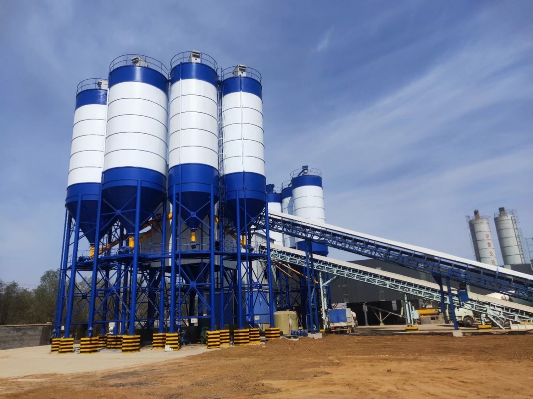Automatic Electric HZS120 Concrete Batching Plant With JS2000 Mixer