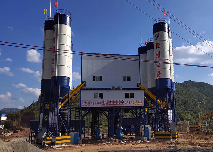 BANGBO 120m3/H Concrete Batching Plant Wet Mix With Sicoma Mixer